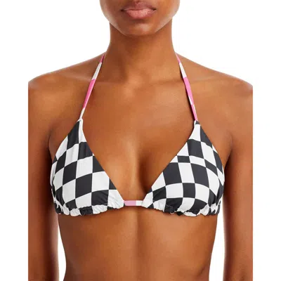 Solid & Striped Iris Womens Reversible Halter Bikini Swim Top In Multi