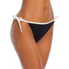 Solid & Striped Iris Womens Side Tie Bikini Swim Bottom Separates In Black