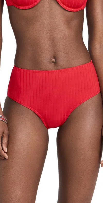 Solid & Striped Lilo Bikini Bottoms Lipstick