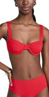 Solid & Striped Lilo Bikini Top Lipstick In Lipstick