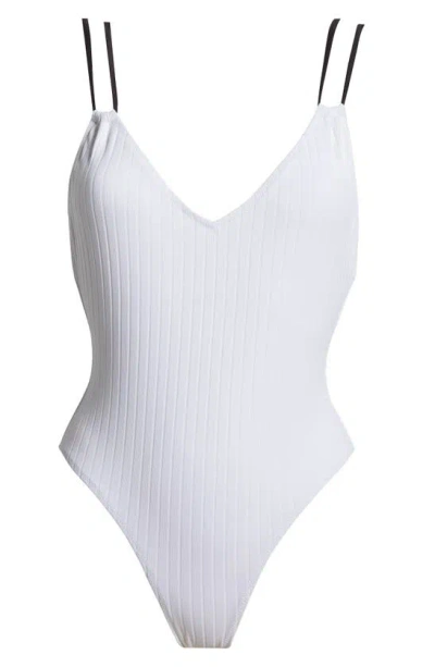 Solid & Striped The Lynn One Piece Swimsuit In Marshmallow