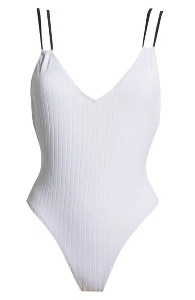 SOLID & STRIPED LYNN RIB ONE-PIECE SWIMSUIT