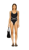 Solid & Striped Melanie One Piece In Noir
