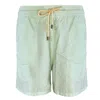 SOLID & STRIPED MEN THE CLASSIC DRAWSTRINGS SWIM SHORT TRUNKS IN AQUAMARINE & WHITE