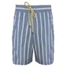 SOLID & STRIPED MEN THE CLASSIC DRAWSTRINGS SWIM SHORTS TRUNKS IN STEEL BLUE WHITE