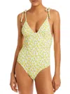 SOLID & STRIPED OLYMPIA WOMENS PRINTED TIE SHOULDER ONE-PIECE SWIMSUIT