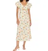 Solid & Striped The Renata Cutout Floral-print Linen-blend Midi Dress In Multi