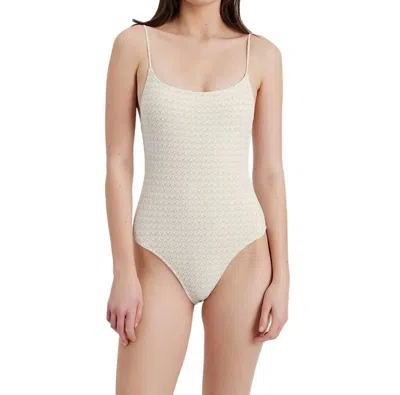 Solid & Striped Renna One Piece In Ecru In White
