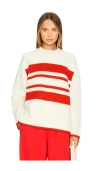 Solid & Striped Rhea Sweater In Brule & Apple Red