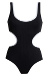 SOLID & STRIPED SOLID & STRIPED SARAH CUTOUT RIB ONE-PIECE SWIMSUIT