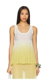 Solid & Striped Shelli Top In Sky & Chartreuse