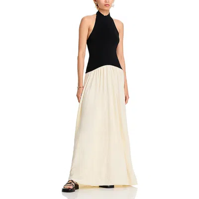Solid & Striped The Soglio Halter Maxi Dress In Black