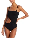 Solid & Striped Sold & Striped The Cameron Ribbed One Piece Swimsuit In Black