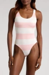 Solid & Striped Annemarie Stripe Reversible One-piece Swimsuit In Gelato Stripe