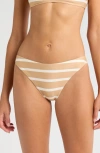 Solid & Striped The Daniela Bikini Bottom In Camel Stripe