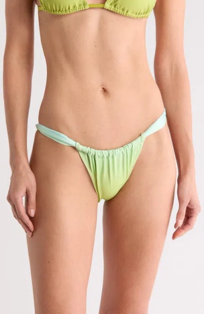 Solid & Striped Ellery Bikini Bottoms In Sky/chartreuse Ombre