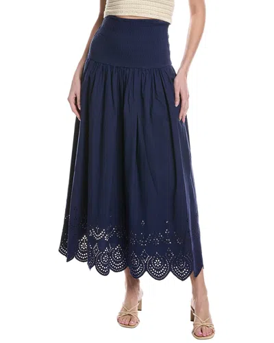 Solid & Striped Halter Midi Dress In Navy