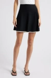 Solid & Striped Kira Miniskirt In Noir