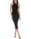 Solid & Striped Midi Dress In Black