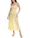 Solid & Striped Sleeveless Midi Dress In Yellow