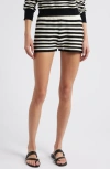 Solid & Striped The Celeste Shorts In Noir/brule Stripe