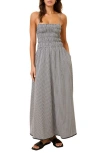Solid & Striped The Delta Gingham Cotton Maxi Sundress In Blackout
