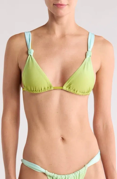 Solid & Striped The Ellery Bikini Top In Green