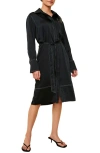Solid & Striped Esti Midi Dress In Noir In Noir