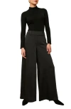 Solid & Striped The Eve Wide Leg Pants In Noir