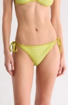 Solid & Striped The Iris Side Tie Bikini Bottoms In Chartreuse/lime
