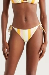 Solid & Striped The Iris Side Tie Bikini Bottoms In Soleil Stripe