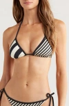 Solid & Striped The Iris Triangle Bikini Top In Noir