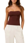 Solid & Striped The Kinsley Strapless Top In Nutmeg