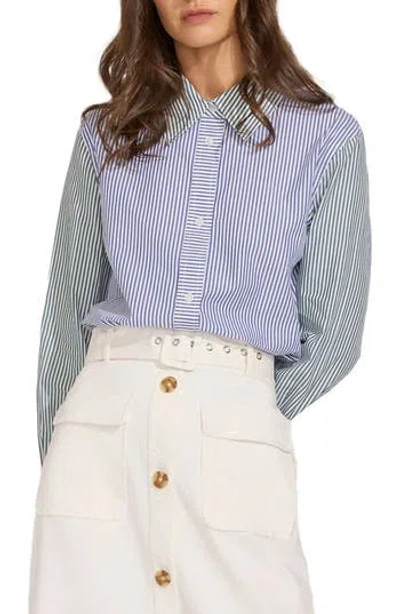 Solid & Striped The Lauren Cotton Button-up Shirt In Multi Stripe