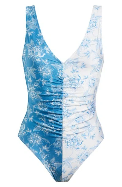 SOLID & STRIPED SOLID & STRIPED THE LUCIA TOILE ONE-PIECE SWIMSUIT