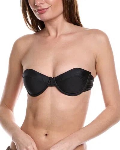 Solid & Striped The Maisie Underwired Bandeau Bikini Top In Black