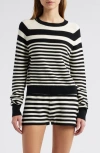 Solid & Striped The Manny Sweater In Noir/brule Stripe