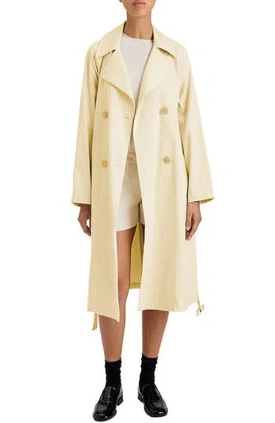 Solid & Striped The Monique Trench Coat In Ecru