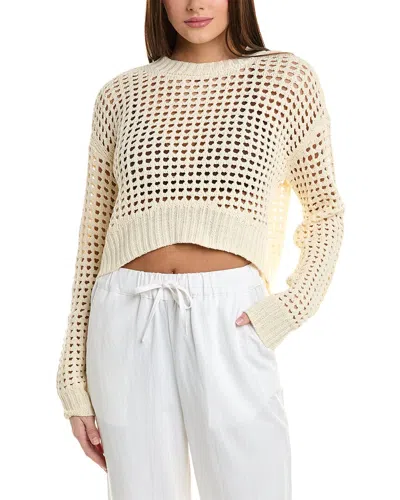 Solid & Striped The Nolan Cropped Sweater In White