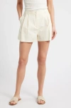 Solid & Striped X Sofia Richie Grainge Exclusive The Oceane Cotton Shorts In Ecru