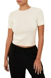 SOLID & STRIPED SOLID & STRIPED THE RIADA CREWNECK CROP KNIT TOP