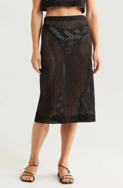 SOLID & STRIPED SOLID & STRIPED THE SHERRY COTTON EYELET COVER-UP SKIRT