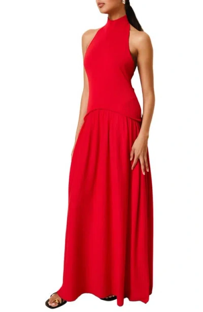 SOLID & STRIPED SOLID & STRIPED THE SOGLIO HALTER MAXI DRESS
