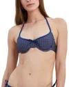 Solid & Striped The Sydney Bikini Top In Blue