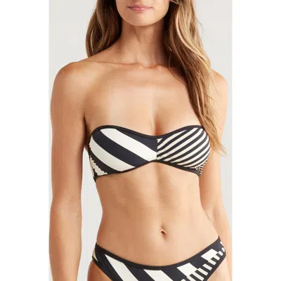 Solid & Striped The Tati Bandeau Bikini Top In Noir
