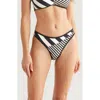 Solid & Striped Brody Bikini Bottom In Zebra In Noir Stripe