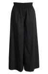 Solid & Striped Twyla Wide Leg Cotton Pants In Noir