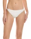 Solid & Striped The Odessa Metallic Stretch-jacquard Low-rise Bikini Briefs In White