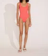 Solid & Striped The Annemarie Ribbed One Piece Swimsuit In Hot Coral