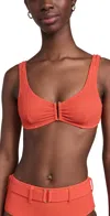 Solid & Striped The Annie Bikini Top Lava In Lava